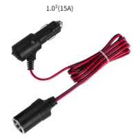 Car Cigarette Extension Cord with On/off- Button Max180W for Car Vacuum Cleaners, Fans, LED Lights,