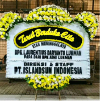 karangan bunga papan ukuran 1,5x2m