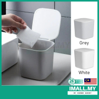 【iMall】Mini Desktop Dustbin Rubbish Waste Bin Small Trash Bin Trash Bin With Lid Cover Tong Sampah K