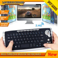 Mini 2.4G Wireless Trackball Keyboard And Mouse Multimedia Mouse And Keyboard Set For Android Tv Box Ott And Pc Notebook Laptop