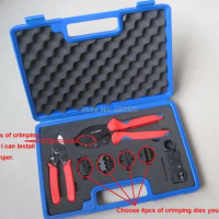 Hand Crimping Tool Set crimping tool kit with cable cutter,stripper &amp; replaceable crimping dies,combination tool set
