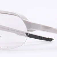 Riding Glasses White Frame Day and Night Clear Photochromic Glasses Cycling Eyewear