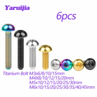 Yaruijia Titanium Bolt M3/M4/M5/M6/M8x6/8/10/12/15/16/18/20/25/30/35Allen Key Head Screws for Motorcycle Car Aeromodelling Refit