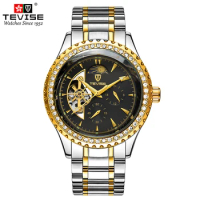 TEVISE New Popular Mechanical Men's Watch Mechanical Watch Men's Watch Gold Watch Fully Automatic Mechanical Watch T807F