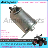 Motorcycle Engine Starter motor fits for 1999-2017 SYM ATTILA Megalo SHARK JET 125 EURO MX 150 SYMPH