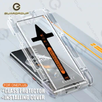 Easy Installation Tempered Glass For Oneplus 8 9 10 11 Pro One Plus Ace 2 Curved Screen Protector Automatic Installer Tool Film