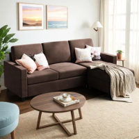 Convertible Modular Sofa,3 Seater Modular Nordic Sofa Salon,Modern Linen Fabric L Shape Suitable For Small Bedroom Furniture