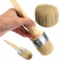 Chalk Paint Wax Brush for Painting or Waxing Furniture Stencils Folkart Home Decor Wood Large Brushes with Natural Bristles