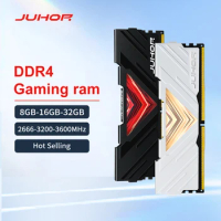 JUHOR Desktop Memoria Rams DDR4 8GB 16GB 32GB 2666MHz 3200MHz 3600MHz Ram DIMM Gaming Dual Channel Memory Ram