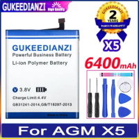 GUKEEDIANZI Battery 5600mAh/6550mAh For AGM X5 X3 X2 SE X1 Mobile Phone Bateria