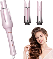 Automatic Curling Iron Rotating Curling Wand with 2 Barrel Sizes (1" 1.25") Anti-Tangle & Auto-Off f