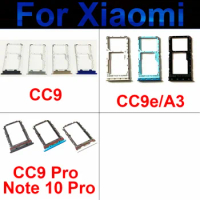 SIM Card Tray Holder For Xiaomi Mi Note 10 CC9 Pro Lite CC9e CC9 A3 Micro Sim Reader Card Slot Holder Adapter Replacement Parts