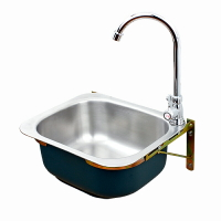 不鏽鋼掛壁洗手盆 掛壁商用不銹鋼水槽單槽台上盆洗菜盆洗手間台式單個大號廚衛『XY15529』