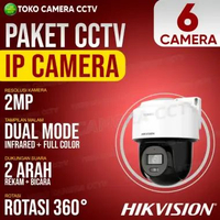 PAKET CCTV IP CAMERA PTZ HIKVISION 2MP 4MP 8 CHANNEL 6 KAMERA HARDDISK 6TB 2MP