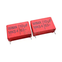 10PCS/WIMA 63V 106 63V 10UF MKS4 Foot Distance 27.5mm Audio Fever Capacitor