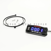Volt Meter 2in1 Voltmeter Digital Ukur aki dan Jam Time Voltage