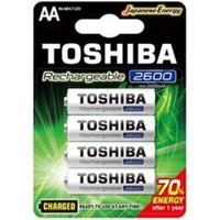 【領券折300 點數4%】   TOSHIBA東芝3號低自放電鎳氫充電電池 2600mAh4入