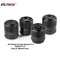 VILTROX 23mm 33mm 56mm F1.4 24mm E F1.8 Auto Focus Large Aperture AF APS-C Lens for Sony E mount Sony Lens A9 A6600 Camera Lens