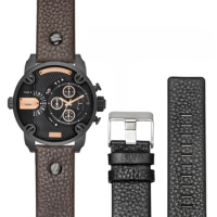 For Diesel rivet Genuine leather watchband Dz4323 1657 4318 DZ7312 DZ7257 Men White brown black watch strap Bracelet 24 26 28 30