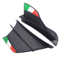 Motorcycle Winglets Aerodynamic Wind Wing Kit Spoiler For Kymco Downtown Ak550 Xciting 400 Ak 550 Accessories