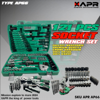 PROMO COD KUNCI RING PAS SET SOCKET SHOCK SOK L BINTANG OBENG TOOLKIT APR JAPAN AP66 121PC RACHET WR
