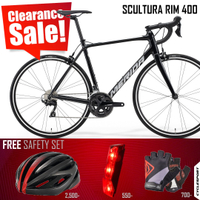 100% Genuine [0% installments] Road bike MERIDA SCULTURA 400 2023, METALLIC BLACK (SILVER) color.