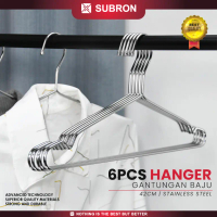 SUBRON 5pcs Hanger gantungan baju tebal stainless steel 3mm