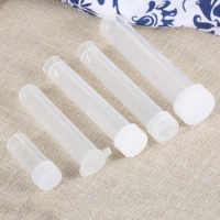 5pcs Transparent Sewing Needle Storage Tube Plastic Bead Pins Bottle Button Sequin Container Box Holder Felting Cross-stitch DIY