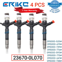 4 PCS 23670-0L070 Fuel Injectors Diesel 23670 0L070 Auto Engine Injector 236700L070 095000-6190 for Toyota G2