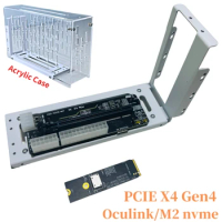 Laptop eGPU Metal Case Oculink/M.2 NVMe External Graphics Card GPU Dock PCI-E 4.0 X4 Notebook GDP NUC ATX Oculink Expansion Card