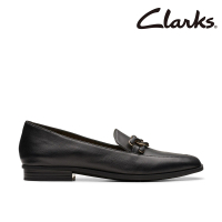 【Clarks】女鞋 Sarafyna Rae 金屬飾釦微方頭樂福鞋(CLF77361D)