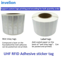 RFID UHF 9654 Lable Gen2 6C 860Mhz~960Mhz Low Cost Passive UHF RFID Paper Label Sticker Tag U8/H9 Chip