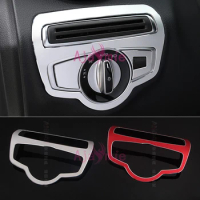 Accessories For Mercedes Benz C Class GLC C260L GLC200 E200 Headlight Switch Cover Interior Moulding Trim Panel Car Styling
