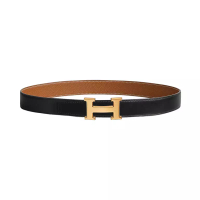 Hermes H Gold Buckle & Reversible Belt 32mm Togo Noir/Gold