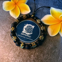 Gelang Batu Giok Jade Cina Natural Stone Mahadewa Raja Penakluk & Pelindung Asli Tibet Bracelets bat