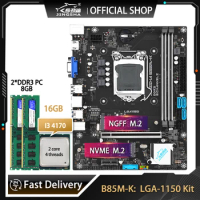 B85 Motherboard LGA 1150 Kit With I3 4170 CPU 8GB DDR3 RAM Combo Placa Mae 1150 Desktop Assembly Kit LGA1150