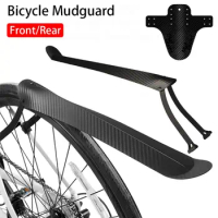 1Pcs MTB Bicycle Fenders Rear Front Folding Cycling Accessories Mud Guard Foldable Black Bike Mudguard BMX DH and Gravel
