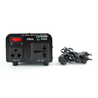 【OKAY!】雙向電壓轉換器 500W 電源轉換器 220v轉110v 一機兩用 萬用變壓器 851-AT35(升壓器 出國插頭)