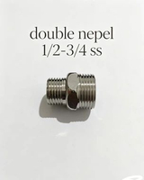 Knee Elbow Siku L Drat Luar 1/2 x 1/2 Stainless 304 - Sambungan elbow Nepel Pipa Drat double nepel 1