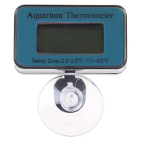 Aquarium Digital Thermometer Fish for Tank Submersible Thermometers Large Screen LCD Display No Messy Wires in Terrarium