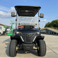 Ce Approved Electric Low Chassis Multi Passenger Golf Cart 4 Seat Off Road Electric Golf Cart Off Road Tire Hunting Buggy Cart