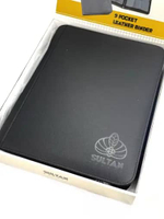 Sultan Supply Album 9 Pocket Zippered Leather Binder Black