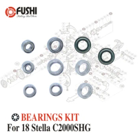 Fishing Reel Stainless Steel Ball Bearings Kit For Shimano 18 Stella C2000SHG / 03799 Spinning reels Bearing Kits
