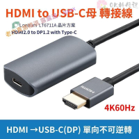 稀有物種 HDMI 2.0 轉 USB-C 轉接線 0.2米 Lontium LT6711A 晶片 4K60Hz
