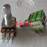 Import Taiwan ALPHA fever A10KX2 audio amplifier dual volume potentiometer 15MM handle 6 feet switch