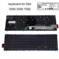 US English Backlit Keyboard for DELL G3 15 3590 3579 G5 5590 G7 7790 7590 08952H Laptop Keyboards backlight blue red keycaps