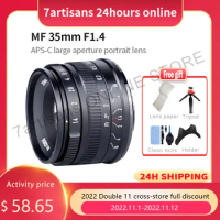 7artisans 7 artisans 35mm F1.4Mark II Aps-c Prime Lens for Sony E A6600 6500/Fuji XF/Canon EOS-M M50 /M4/3mount EM-10III/Nikon Z