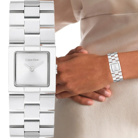 Calvin Klein CK Meridian 經典方形女錶 520送禮推薦-22mm 25100088