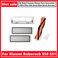 For Xiaomi 1s MI Robot Vacuum 2 Roborock S50 S51 S5 Vacuum Cleaner Parts Accessories HEPA Filter Side Brush Main Brush Dust box