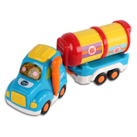 Kereta Api VTech Kereta Tong Minyak Mainan Kanak-Kanak Budak Lelaki Suara dan Cahaya Muzik Bayi Tolak Kereta Gelongsor ~